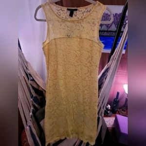 Yellow lacey dress